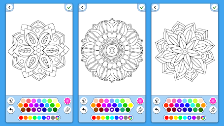 Flowers Mandala coloring book