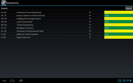 USA Cyber-Security Controls Screen 3