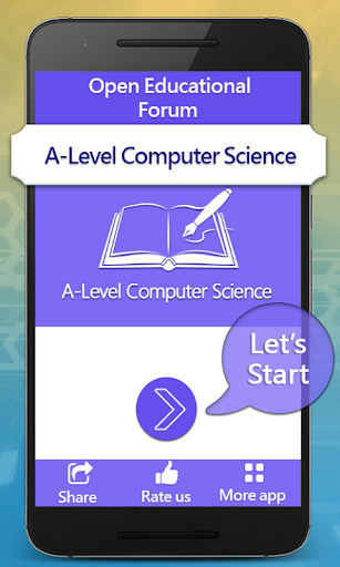 Android application A levels Computer Science Text screenshort