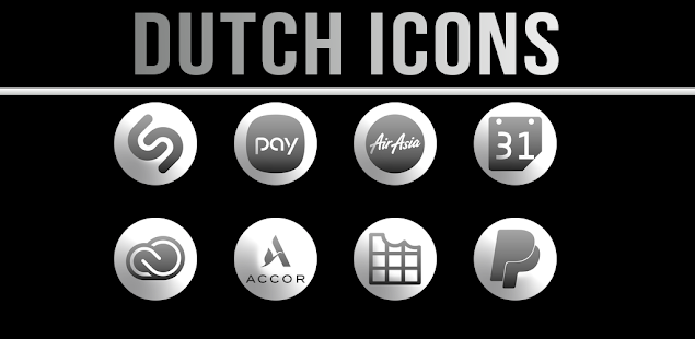 Dutch Icons Monotone - Icon Pack 3.13.4 APK + Mod (Unlimited money) إلى عن على ذكري المظهر