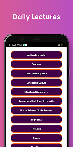English First Year LMD Screen 2