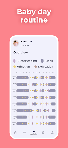 Baby diary feeding timer track Screen 2