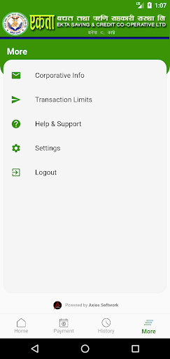 Android application Ekta Smart Banking screenshort