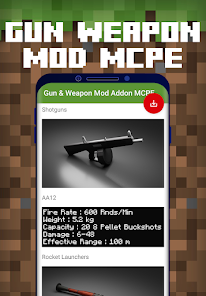 Captura 7 Gun & Weapon Mod Addon MCPE android