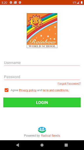 Android application Rainbow World School screenshort
