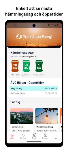 Android application Trollhättan Energi screenshort