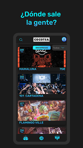 Android application Cocotea - Entradas y eventos screenshort