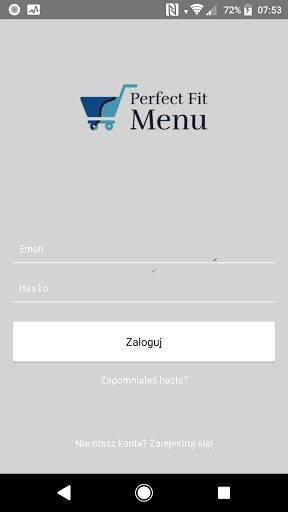 Android application Perfect Fit Menu screenshort