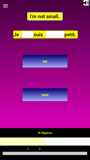 Android application French Grammar Gaps D screenshort