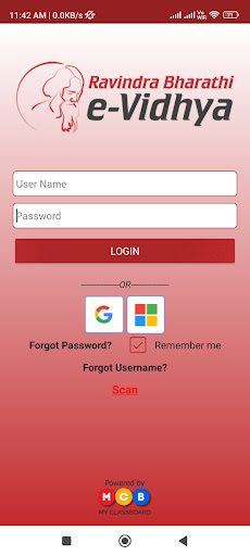 RBS e-Vidhya Parent Portal Screen 2
