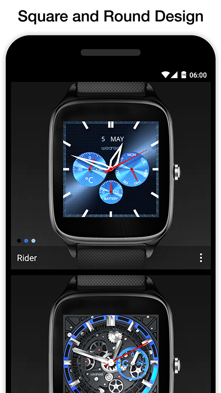 Android application Weareal. Realistic Watch Faces screenshort