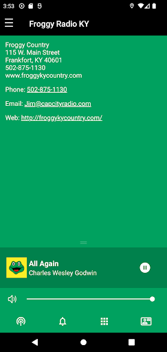 Android application Froggy Radio KY screenshort