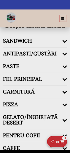Android application Bistro Roma screenshort