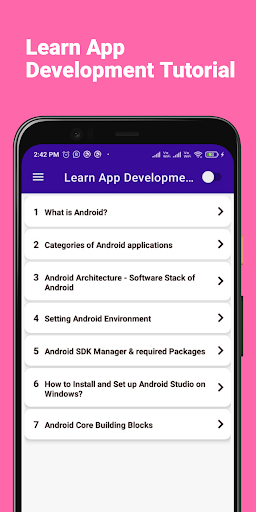 Learn App Development Tutorial Screen 2
