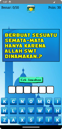 Android application Tebak Soal Islam screenshort