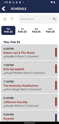Rock Legends Cruise Screen 2