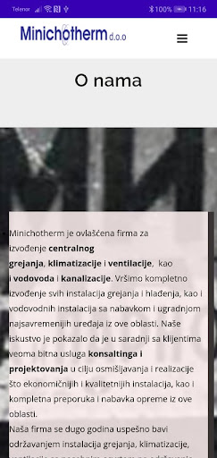 Android application Minichotherm screenshort