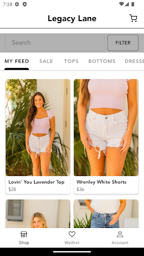 Android application Legacy Lane screenshort
