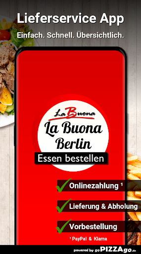 Android application Ristorante La Buona Berlin screenshort