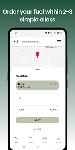 FuelCab: Energy Distribution Screen 3