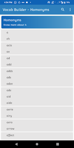 Vocab Builder - Homonym (Conf Screen 2