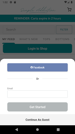 Android application Simple Addiction Boutique screenshort