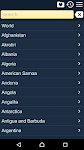 screenshot of World Factbook. Countries Info