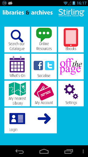 Android application Stirling Libraries screenshort