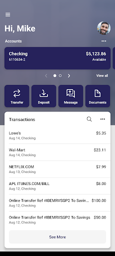 Hill Dodge Banking Company Screen 2