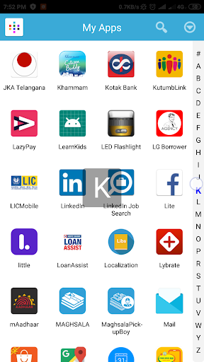 My Apps List and Share App Screen 3