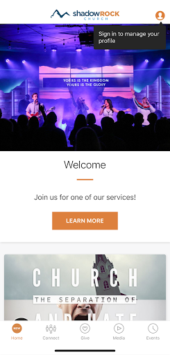 Android application Shadow Rock Church screenshort