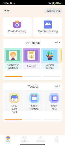 Android application Tiny Print screenshort