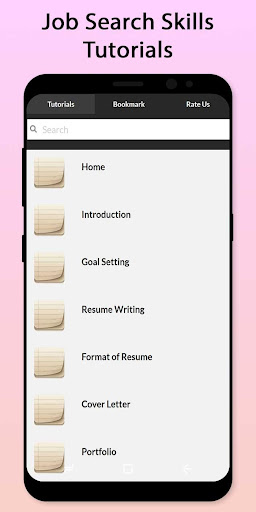 Android application Easy Job Search Skills Tutoria screenshort