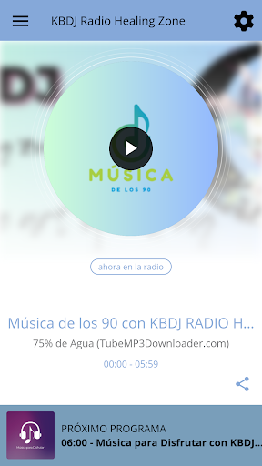 Android application KBDJ Radio Healing Zone screenshort