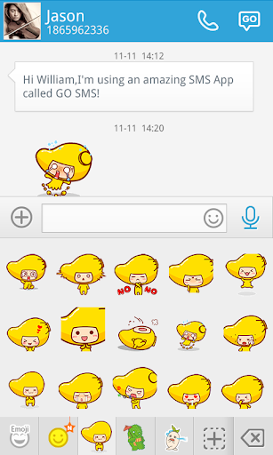 GO SMS MANGO ANIMATED STICKER Screen 3