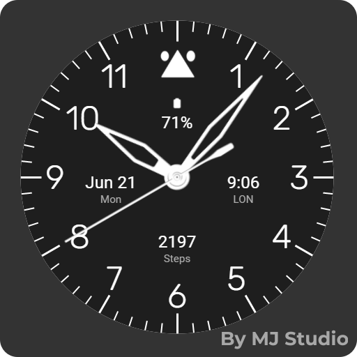 Simple Pilot watch face by MJ logo