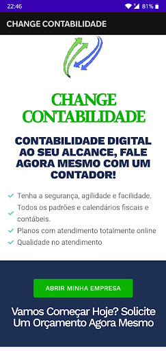 Android application CHANGE CONTABILIDADE screenshort