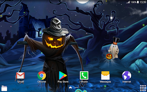 Live wallpaper Scary Face / interface personalization