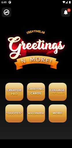Android application Greetings n More screenshort