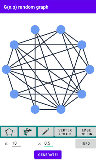 G(n,p) random graph Screen 2