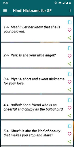 Cute Nicknames for girlfriend Screen 3