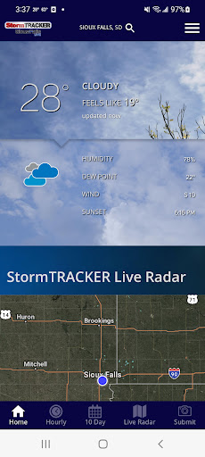 Android application Sioux Falls Live StormTRACKER screenshort