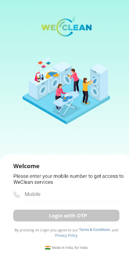 Android application WeClean: Laundry & Dry Clean screenshort