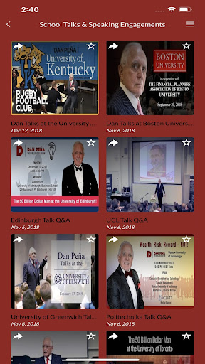 Dan Pena App Screen 2