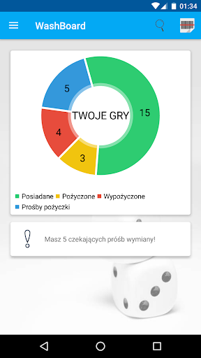 Android application WashBoard - moje planszówki ! screenshort