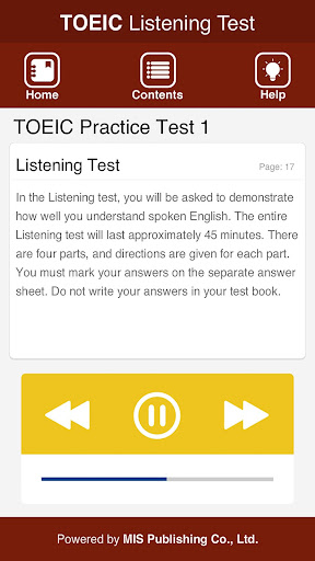 Android application เตรียมสอบ TOEIC - Listening screenshort