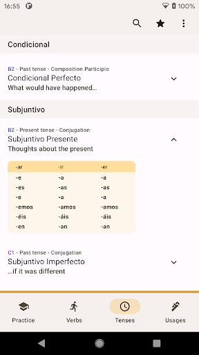 Sé conjugar Screen 3