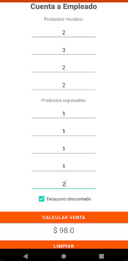 Android application MiCuenta screenshort