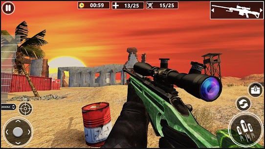 رماية قناص الصحراء – ألعاب الرماية المجانية: FPS 3