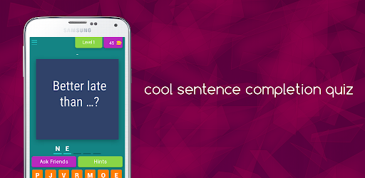COOL SENTENCE COMPLETION QUIZ Android App